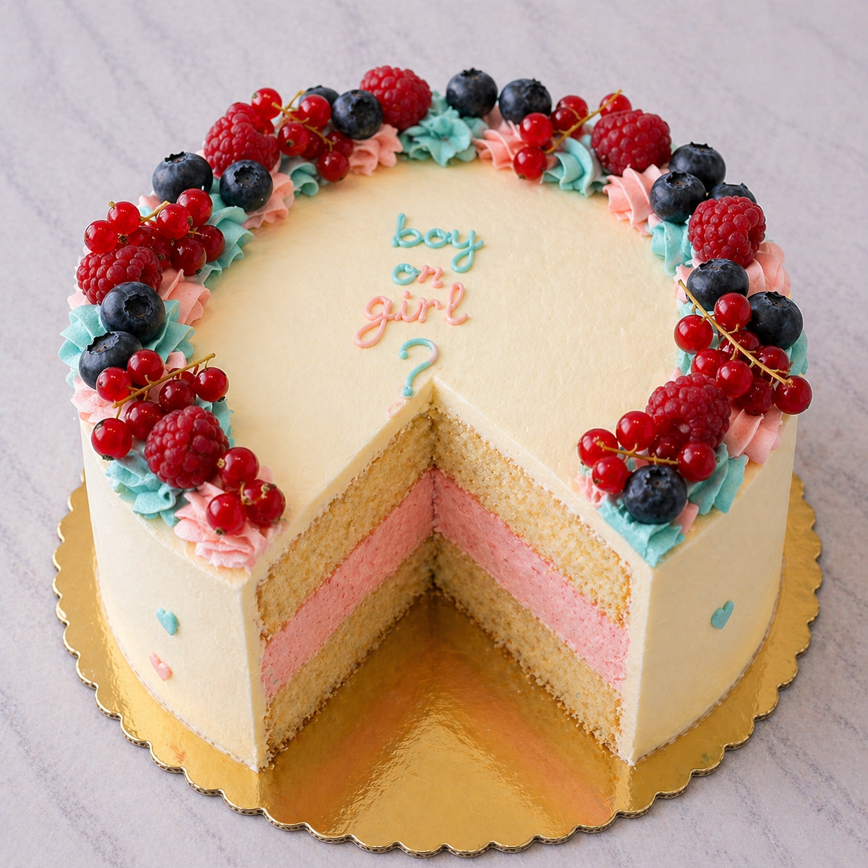 Gender Reveal Cake – Surprise à l’intérieur